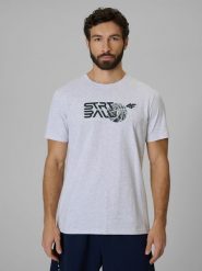 4F T-shirt regular z nadrukiem męski - szary XXL. Szare t-shirty męskie 4f, m, bez wzorów, z bawełny, bez kołnierzyka, bez ramiączek. Za 69.99 zł.