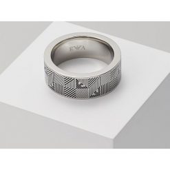 Emporio Armani Pierścionek silvercoloured. Szare biżuteria dla mężczyzn Emporio Armani. Za 369.00 zł.