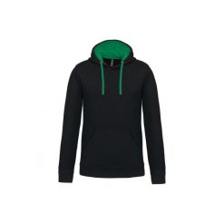 Kontrastowa bluza z kapturem Kariban. Czarne bluzy z kapturem męskie KARIBAN, m, bez wzorów, z kapturem. Za 177.50 zł.
