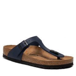 Japonki Birkenstock. Niebieskie klapki i japonki męskie Birkenstock, bez wzorów. Za 319.99 zł.