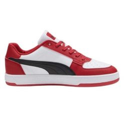 Męskie Buty Treningowe Ze Skóry Ekologicznej Caven 2.0 Club. Białe buty trekkingowe męskie Puma, bez wzorów, ze skóry ekologicznej, sportowe, bez obcasa, bez zapięcia. Za 281.99 zł.