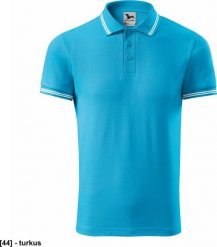 MALFINI Urban 219 - ADLER - Koszulka polo męska, 200 g/m2, 35% poliester, 65% bawełna, - turkus M. Koszulki polo męskie Malfini, m, bez wzorów, z bawełny, bez kołnierzyka, bez ramiączek. Za 44.55 zł.