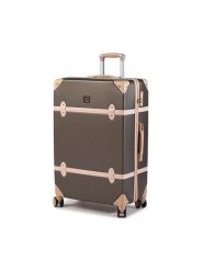 Semi Line Walizka duża T5508-4 Brązowy. Brązowe walizki męskie Semi-line, bez wzorów, z tworzywa sztucznego, duże. Za 269.99 zł.