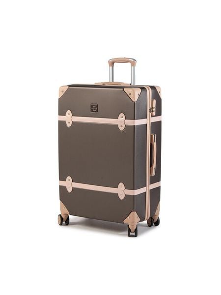 Semi Line Walizka duża T5508-4 Brązowy. Brązowe walizki męskie Semi-line, bez wzorów, z syntetyku, duże. Za 449.99 zł.