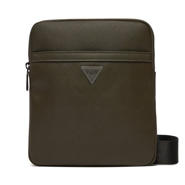 Saszetka Guess. Zielone saszetki męskie Guess, z aplikacjami, małe. Za 199.99 zł.