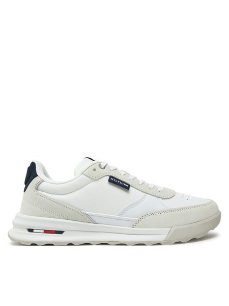 Tommy Hilfiger Sneakersy Retro Runner Mix Rwb FM0FM05371 Biały. Białe buty sportowe na co dzień męskie Tommy Hilfiger, m, bez wzorów, ze skóry, retro, bez ramiączek, bez kaptura. Za 329.99 zł.