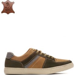 Brązowe Skórzane Półbuty Poliner. Buty sportowe na co dzień męskie marki Born2be. Za 69.99 zł.