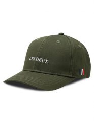 Les Deux Czapka z daszkiem LDM702050 Zielony. Zielone czapki męskie Les Deux, bez wzorów, z bawełny. Za 119.99 zł.