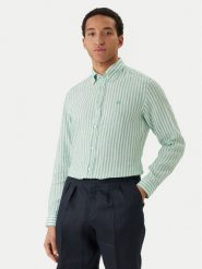 BOSS Koszula H-Liam 50560595 Zielony Regular Fit. Zielone koszule męskie Boss, l, bez wzorów, ze lnu, bez kołnierzyka, bez ramiączek. Za 629.99 zł.