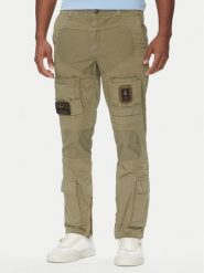 Aeronautica Militare Spodnie materiałowe 251PA1387CT1493 Khaki Regular Fit. Brązowe spodnie na co dzień męskie Aeronautica Militare, bez wzorów, z bawełny. Za 809.99 zł.