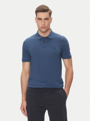 BOSS Polo Passenger 50507803 Niebieski Slim Fit. Niebieskie koszulki polo męskie Boss, m, bez wzorów, z bawełny, bez kołnierzyka, bez ramiączek. Za 209.99 zł.