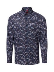 Finshley & Harding Męska koszula biznesowa Mężczyźni Slim Fit Bawełna niebieski wzorzysty, 39. Niebieskie koszule męskie Finshley & Harding, m, bez wzorów, z bawełny, bez kołnierzyka, bez ramiączek. Za 199.95 zł.