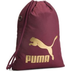 Plecak PUMA - Originals Gym Sack 074812 11 Fig/Gold. Czerwone plecaki męskie Puma, z materiału. Za 79.00 zł.