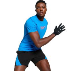 Koszulka Sportowa Męska Puma Graphic Run. Niebieskie t-shirty sportowe męskie Puma, m, bez wzorów, sportowe, bez ramiączek. W wyprzedaży za 94.40 zł.