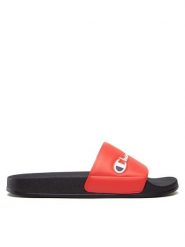 Champion Klapki Slide Varsity S21993-CHA-RS001 Czerwony. Czerwone klapki i japonki męskie CHAMPION, bez wzorów, ze skóry. Za 109.99 zł.