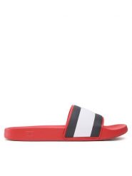 Tommy Hilfiger Klapki Rubber Th Flag Pool Slide FM0FM04263 Czerwony. Czerwone klapki i japonki męskie Tommy Hilfiger, bez wzorów, z tworzywa sztucznego. Za 199.99 zł.