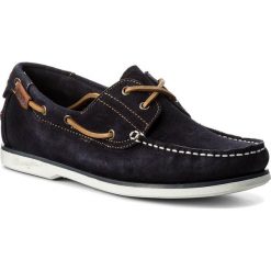 Mokasyny WRANGLER - Ocean Suede WM181121 Navy 16. Niebieskie mokasyny męskie Wrangler, ze skóry. W wyprzedaży za 209.00 zł.