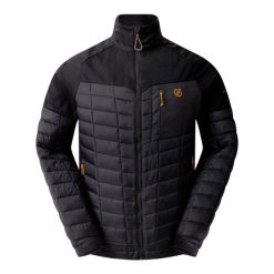 Męska Pikowana Kurtka Hybrydowa Mountaineer II. Czarne kurtki męskie Dare 2B, l, bez wzorów, z puchu, sportowe, bez ramiączek, bez kaptura. Za 174.99 zł.