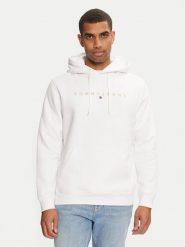 Tommy Jeans Bluza DM0DM20503 Biały Regular Fit. Białe bluzy nierozpinane męskie Tommy Jeans, m, bez wzorów, z bawełny, bez ramiączek, bez kaptura. Za 229.99 zł.