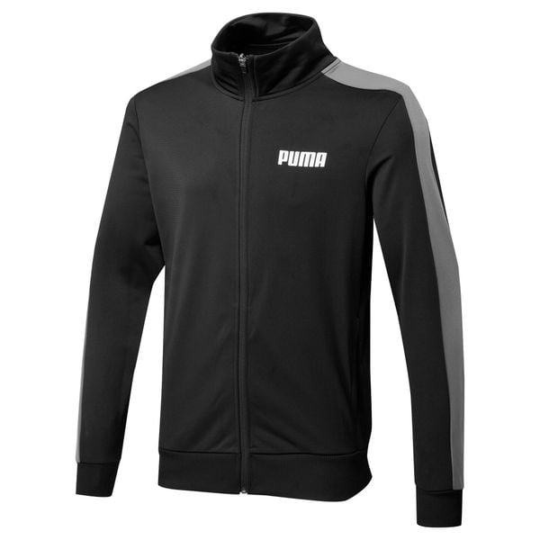 Bluza sportowa Puma Track. Czarne bluzy bez kaptura męskie Puma, l, bez wzorów, bez kaptura. Za 213.99 zł.