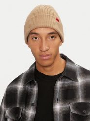 Hugo Czapka Xola 50524570 Beżowy. Brązowe czapki męskie Hugo, na zimę, bez wzorów, z materiału. Za 269.99 zł.