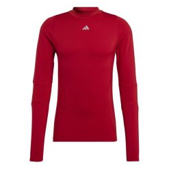 Dżersej z długim rękawem adidas Techfit Cold.Rdy. Czarne koszulki męskie z długim rękawem ADIDAS, xl, bez wzorów, z dżerseju, sportowe, bez kołnierzyka, bez ramiączek. W wyprzedaży za 125.60 zł.