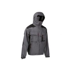 Kurtka wędkarska 500. Szare kurtki męskie CAPERLAN, xl, bez wzorów, z materiału, bez ramiączek, bez kaptura. Za 299.99 zł.
