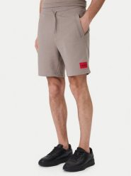 HUGO Szorty sportowe Diz222 50466196 Beżowy Regular Fit. Brązowe szorty sportowe męskie Hugo, bez wzorów, z bawełny, sportowe. Za 339.99 zł.