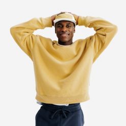 Bluza okrągły dekolt męska Elementals. Brązowe bluzy nierozpinane męskie Decathlon, m, bez wzorów, z bawełny, bez ramiączek, bez kaptura. W wyprzedaży za 129.99 zł.