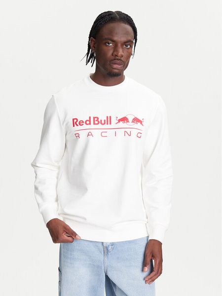 Pepe Jeans Bluza Red Bull Racing Team Logo RM580017 Biały Regular Fit. Białe bluzy nierozpinane męskie Pepe Jeans, l, bez wzorów, z bawełny, bez ramiączek, bez kaptura. Za 309.99 zł.