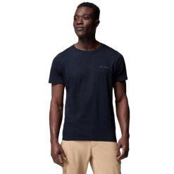 T-shirt sportowy z krótkim rękawem męski Rapid Ridge Back Graphic Tee II. Czarne t-shirty sportowe męskie Columbia, l, bez wzorów, z bawełny, sportowe, bez ramiączek. Za 99.99 zł.