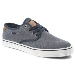 Trampki męskie Wrangler, materiałowe sznurowane na płaskiej podeszwie, szare, 20251030. Szare trampki męskie Wrangler, bez wzorów, z denimu, eleganckie, bez zapięcia. Za 159.00 zł.