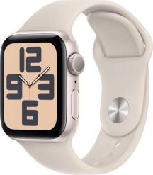 Smartwatch Apple Watch SE 2023 GPS + Cellular 40mm Starlight Alu Sport S/M Beżowy (MRFX3QP/A). Brązowe zegarki smartwatch Apple. Za 1,392.78 zł.