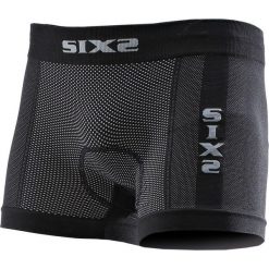 Bokserki sportowe BOX2. Czarne bokserki męskie SIXS, m, bez wzorów, ze skóry. Za 207.50 zł.