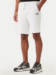 KARL LAGERFELD Szorty sportowe 705783 562917 Biały Regular Fit. Białe szorty sportowe męskie KARL LAGERFELD, bez wzorów, z bawełny, sportowe. Za 369.99 zł.
