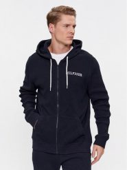 Tommy Hilfiger Bluza UM0UM03131 Granatowy Regular Fit. Niebieskie bluzy rozpinane męskie Tommy Hilfiger, m, bez wzorów, z bawełny, bez ramiączek, bez kaptura. Za 229.99 zł.
