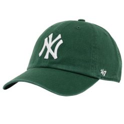 Czapka z daszkiem męska New York Yankees MLB Clean Up Cap. Zielone czapki męskie 47 Brand, bez wzorów, z bawełny. Za 109.99 zł.