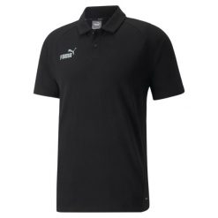 Podkoszulek Puma Teamfinal Casuals Polo, Mężczyźni. Czarne koszulki polo męskie Puma, l, bez wzorów, z bawełny, sportowe, bez kołnierzyka, bez ramiączek. Za 191.30 zł.