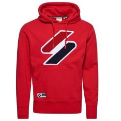 Bluza turystyczna męska Superdry Code Logo. Czerwone bluzy nierozpinane męskie Superdry., m, bez wzorów, z bawełny, sportowe, bez ramiączek, z kapturem. Za 216.70 zł.