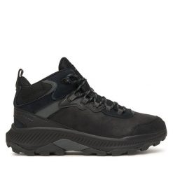 Trekkingi Merrell. Czarne buty trekkingowe męskie Merrell, bez wzorów, sportowe, bez obcasa, bez zapięcia. Za 599.99 zł.