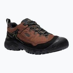 Buty trekkingowe męskie KEEN Targhee IV WP. Brązowe buty trekkingowe męskie Keen, bez wzorów, sportowe, bez obcasa, bez zapięcia. Za 539.99 zł.