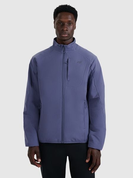 4F Kurtka puchowa trekkingowa z wypełnieniem syntetycznym męska - granatowa L. Niebieskie kurtki męskie 4f, l, bez wzorów, z materiału, bez ramiączek, bez kaptura. Za 349.99 zł.