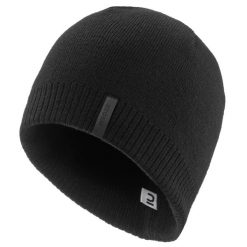 Czapka narciarska dla dorosłych Wedze Simple. Czarne czapki męskie WED'ZE, bez wzorów, z dzianiny, klasyczne. Za 29.99 zł.