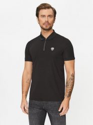 EA7 Emporio Armani Polo 8NPF13 PJRGZ 1200 Czarny Regular Fit. Czarne koszulki polo męskie EA7 Emporio Armani, m, bez wzorów, z syntetyku, bez kołnierzyka, bez ramiączek. Za 289.99 zł.