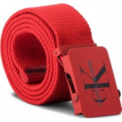 Pasek Męski CALVIN KLEIN JEANS - J Canvas Plaque Belt K50K503838 85 630. Czerwone paski męskie Calvin Klein Jeans, w paski, z jeansu. Za 179.00 zł.
