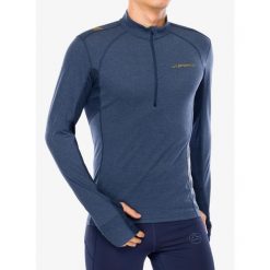 Bluza z zamkiem 1/2 męska La Sportiva Swift Long Sleeve. Niebieskie bielizna termoaktywna męska La Sportiva, m, bez wzorów, bez ramiączek. Za 388.49 zł.