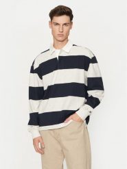 Champion Polo 220438 Szary Loose Fit. Szare koszulki polo męskie CHAMPION, m, bez wzorów, z bawełny, bez kołnierzyka, bez ramiączek. Za 179.99 zł.