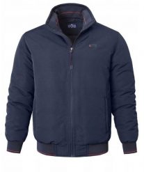 Ocieplona Zimowa Kurtka z Wysokim Kołnierzem - Pako Jeans - Granatowa. Niebieskie kurtki męskie Pako Jeans, na zimę, l, bez wzorów, z jeansu, bez ramiączek, bez kaptura. Za 399.00 zł.