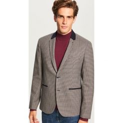 Marynarka w kratę slim fit - Bordowy. Czerwone marynarki męskie Reserved. Za 299.99 zł.
