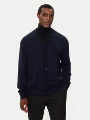 Armani Exchange Kardigan 6DZE1G ZM1LZ 1510 Granatowy Regular Fit. Niebieskie kardigany męskie Armani Exchange, m, bez wzorów, z syntetyku, bez ramiączek. Za 319.99 zł.